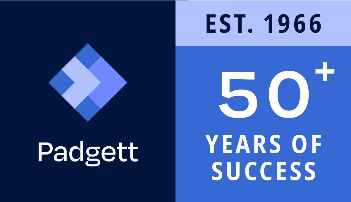50 year of success Padgett Business Services logo